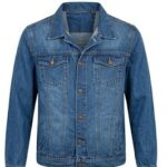 tipo 1 Chaqueta Jean Azul Oscuro Clásica