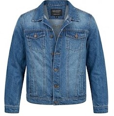 tipo 7 Chaqueta Jean Azul Degradada